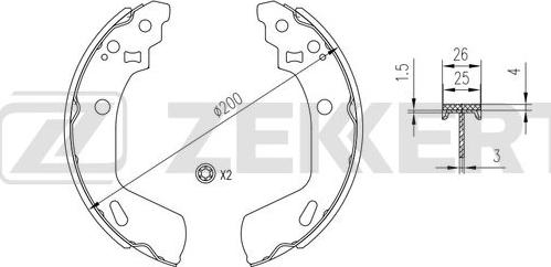 Zekkert BK-4367 - Set saboti frana aaoparts.ro