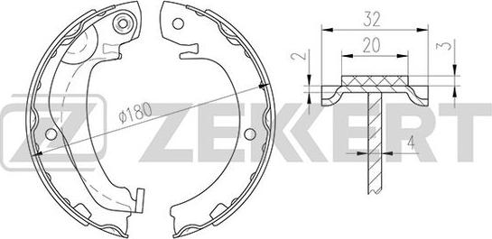 Zekkert BK-4318 - Set saboti frana aaoparts.ro