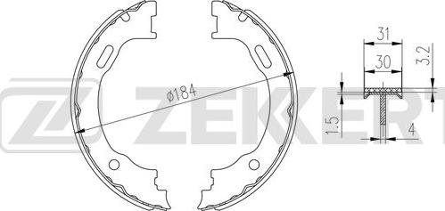 Zekkert BK-4325 - Set saboti frana aaoparts.ro