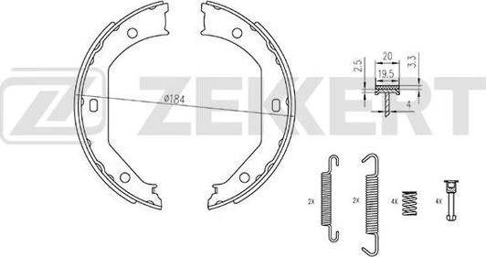 Zekkert BK-4321 - Set saboti frana aaoparts.ro
