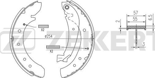 Zekkert BK-4375 - Set saboti frana aaoparts.ro