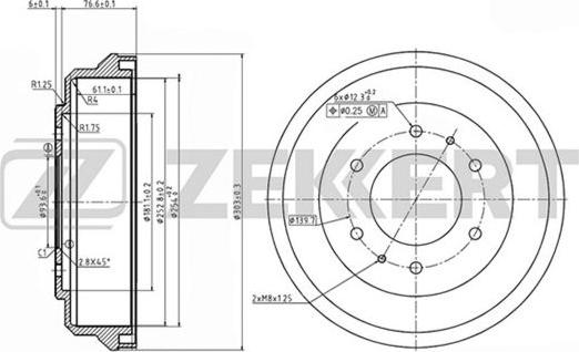 Zekkert BS-5546 - Tambur frana aaoparts.ro
