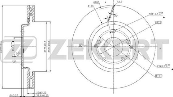 Zekkert BS-5647 - Disc frana aaoparts.ro