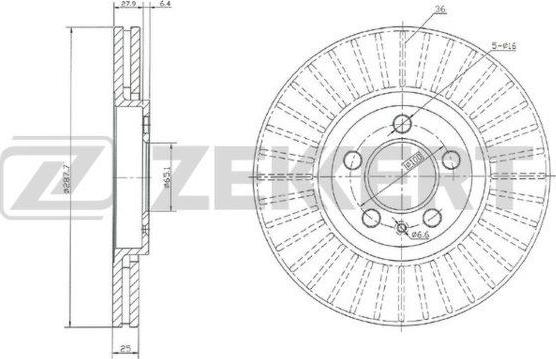 Zekkert BS-5030 - Disc frana aaoparts.ro