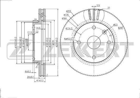 Zekkert BS-5399 - Disc frana aaoparts.ro