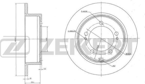 Zekkert BS-5224 - Disc frana aaoparts.ro
