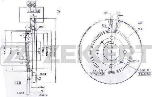 Zekkert BS-6048 - Disc frana aaoparts.ro
