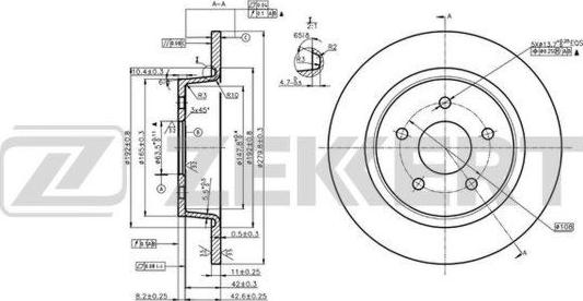 Zekkert BS-6077 - Disc frana aaoparts.ro