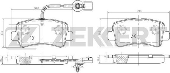 Zekkert BS-1949 - Set placute frana,frana disc aaoparts.ro