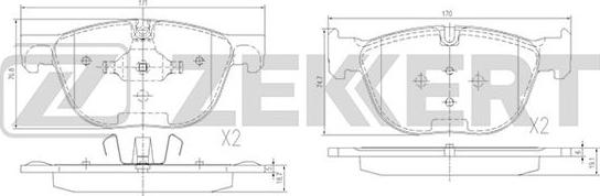 Zekkert BS-1947 - Set placute frana,frana disc aaoparts.ro