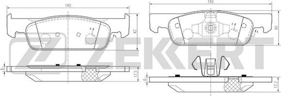Zekkert BS-1965 - Set placute frana,frana disc aaoparts.ro
