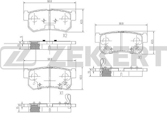 Zekkert BS-1496 - Set placute frana,frana disc aaoparts.ro