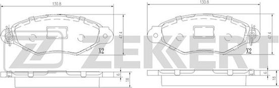 Zekkert BS-1443 - Set placute frana,frana disc aaoparts.ro