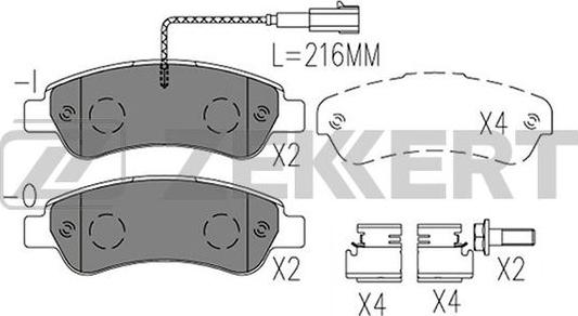 Zekkert BS-1410 - Set placute frana,frana disc aaoparts.ro