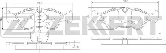 Zekkert BS-1488 - Set placute frana,frana disc aaoparts.ro