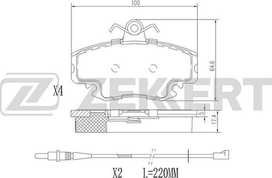 Zekkert BS-1482 - Set placute frana,frana disc aaoparts.ro