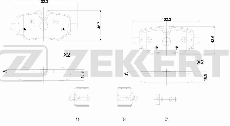 Zekkert BS-1432 - Set placute frana,frana disc aaoparts.ro