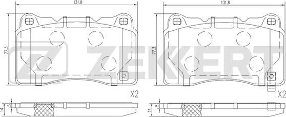Zekkert BS-1509 - Set placute frana,frana disc aaoparts.ro