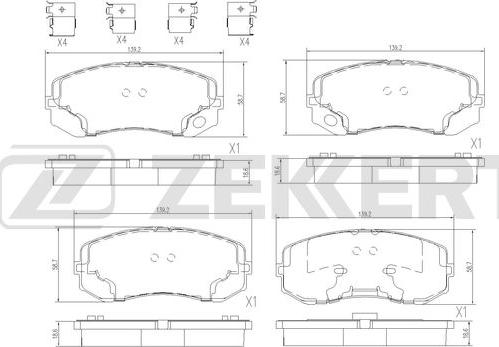 Zekkert BS-1514 - Set placute frana,frana disc aaoparts.ro