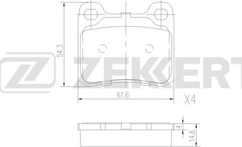 Zekkert BS-1581 - Set placute frana,frana disc aaoparts.ro