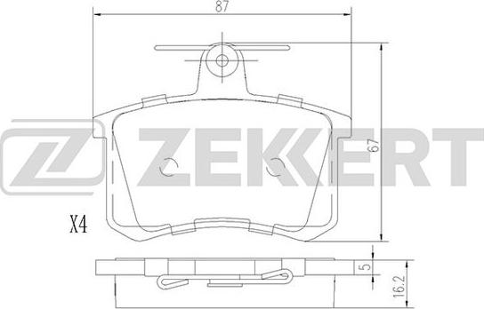 Zekkert BS-1096 - Set placute frana,frana disc aaoparts.ro