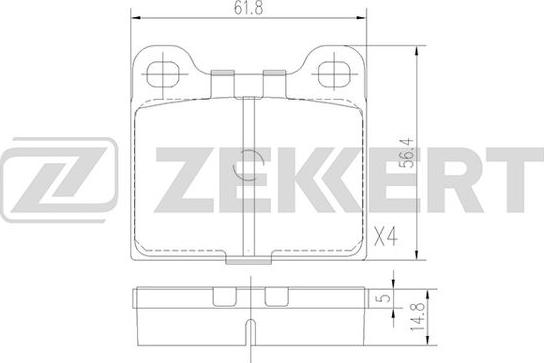 Zekkert BS-1049 - Set placute frana,frana disc aaoparts.ro