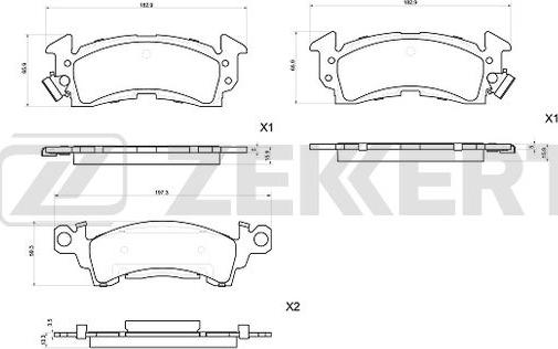 Zekkert BS-1005 - Set placute frana,frana disc aaoparts.ro