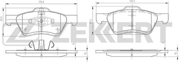 Zekkert BS-1003 - Set placute frana,frana disc aaoparts.ro