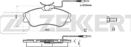 Zekkert BS-1070 - Set placute frana,frana disc aaoparts.ro