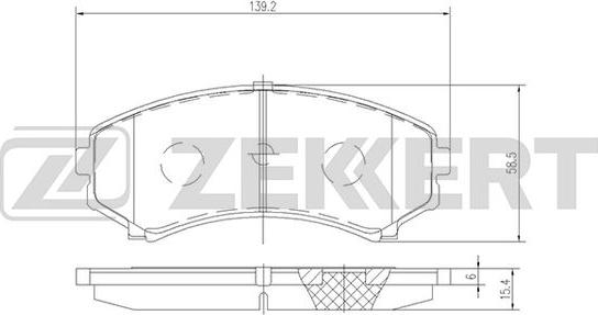 Zekkert BS-1140 - Set placute frana,frana disc aaoparts.ro