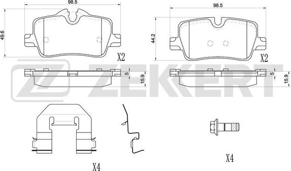 Zekkert BS-1169 - Set placute frana,frana disc aaoparts.ro