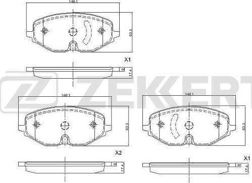 Zekkert BS-1119 - Set placute frana,frana disc aaoparts.ro