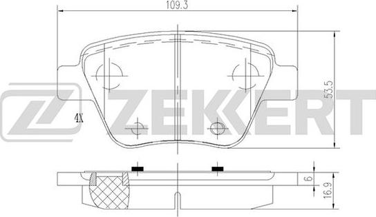 Zekkert BS-1185 - Set placute frana,frana disc aaoparts.ro
