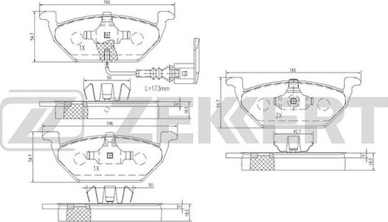 Zekkert BS-1138 - Set placute frana,frana disc aaoparts.ro