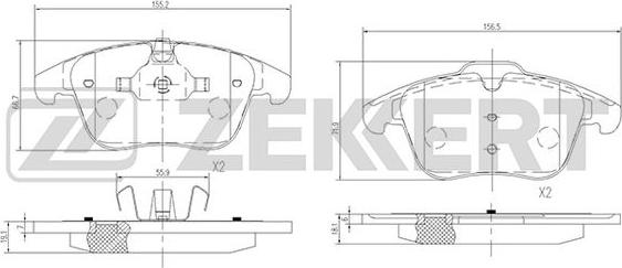 Zekkert BS-1128 - Set placute frana,frana disc aaoparts.ro