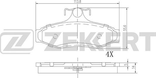 Zekkert BS-1863 - Set placute frana,frana disc aaoparts.ro