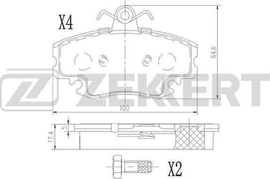 Zekkert BS-1365 - Set placute frana,frana disc aaoparts.ro