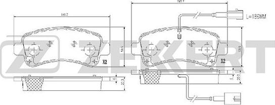 Zekkert BS-1366 - Set placute frana,frana disc aaoparts.ro
