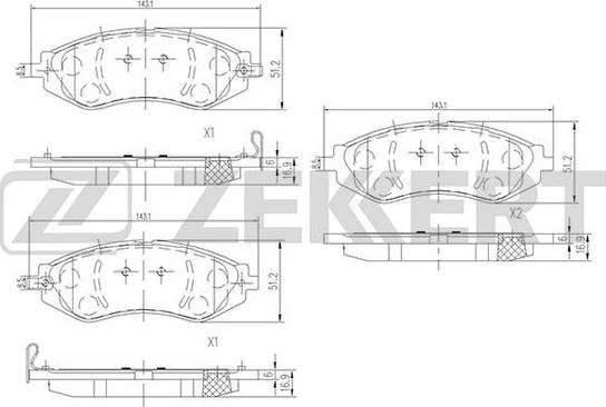 Zekkert BS-1309 - Set placute frana,frana disc aaoparts.ro