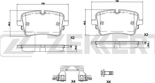 Zekkert BS-1329 - Set placute frana,frana disc aaoparts.ro