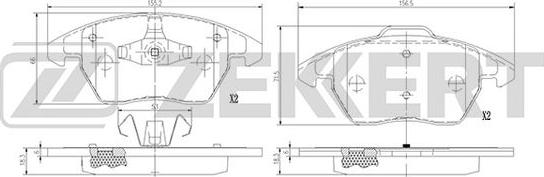 Zekkert BS-1375 - Set placute frana,frana disc aaoparts.ro