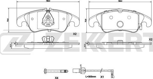 Zekkert BS-1292 - Set placute frana,frana disc aaoparts.ro