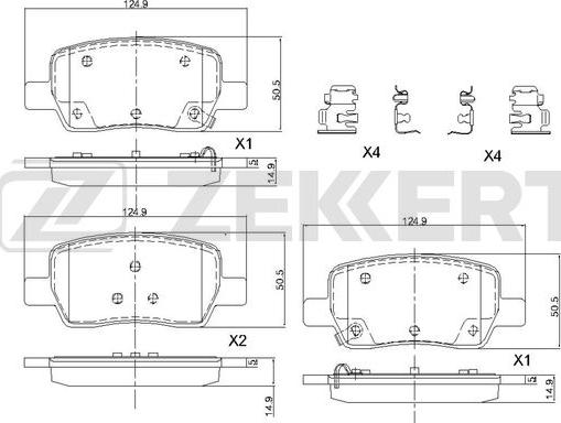 Zekkert BS-1264 - Set placute frana,frana disc aaoparts.ro
