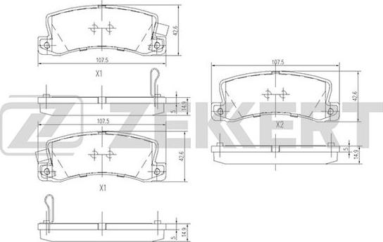 Zekkert BS-1216 - Set placute frana,frana disc aaoparts.ro