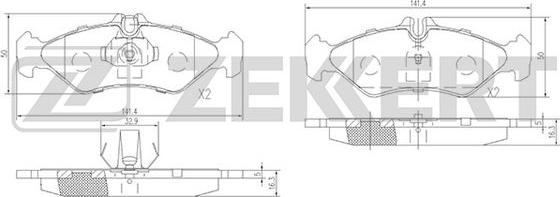 Zekkert BS-1280 - Set placute frana,frana disc aaoparts.ro