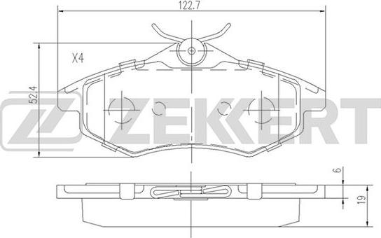 Zekkert BS-1235 - Set placute frana,frana disc aaoparts.ro