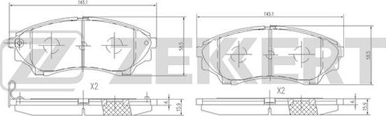 Zekkert BS-1225 - Set placute frana,frana disc aaoparts.ro