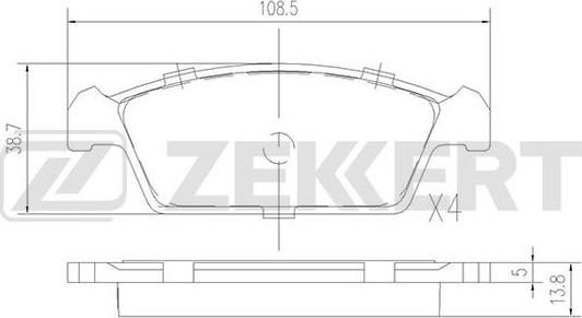 Zekkert BS-1769 - Set placute frana,frana disc aaoparts.ro