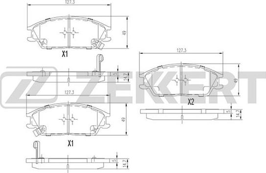 Zekkert BS-1705 - Set placute frana,frana disc aaoparts.ro