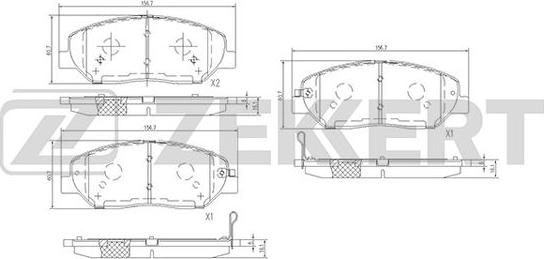 Zekkert BS-1777 - Set placute frana,frana disc aaoparts.ro